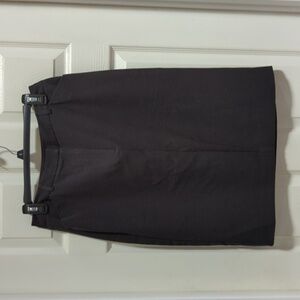 East 5th Women's Black Unlined Pencil Skirt With Pockets & Kick Pleat New Size 6